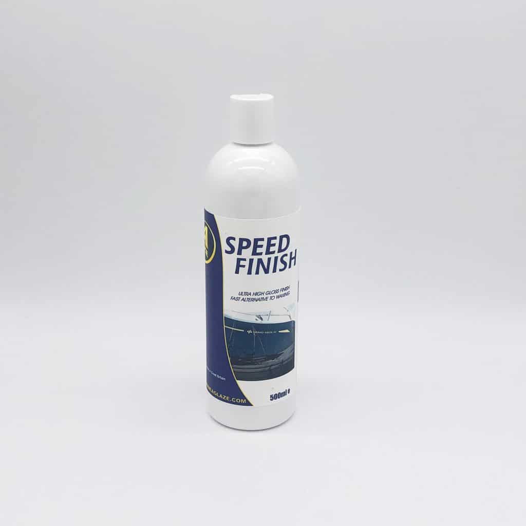 Speed Finish. an ultra-high gloss finish - a fast NO SILICONE alternative to waxing.