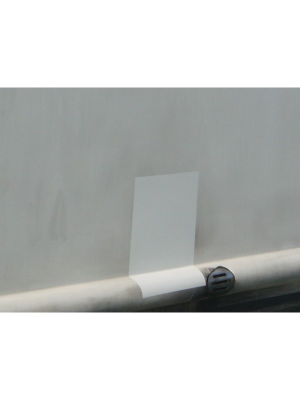 Sample area of hull cleaner