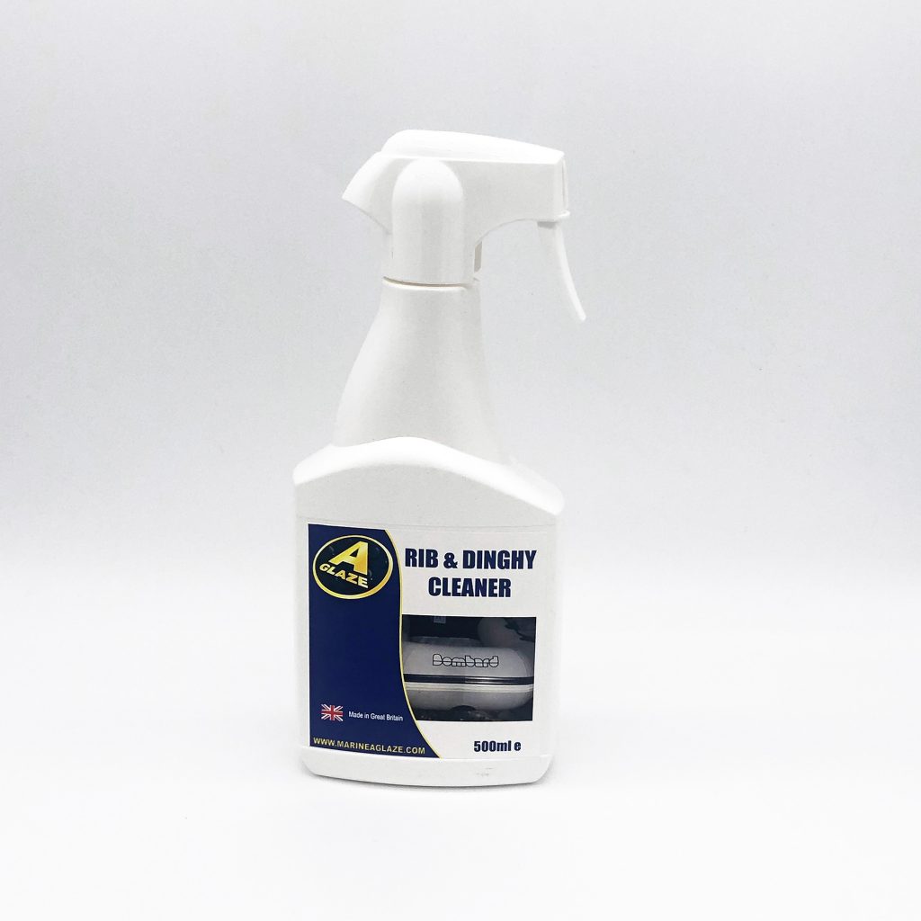 Rib and Dinghy cleaner removes marks from Hyperlon effortlessly.