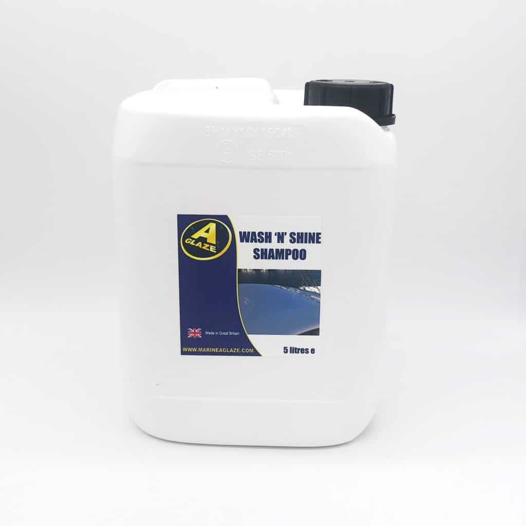 Wash 'N' Shine is a shampoo cleaner which is compatible with the A Glaze sealant. Wash 'N' Shine has been specially formulated to clean painted surfaces and GRP.